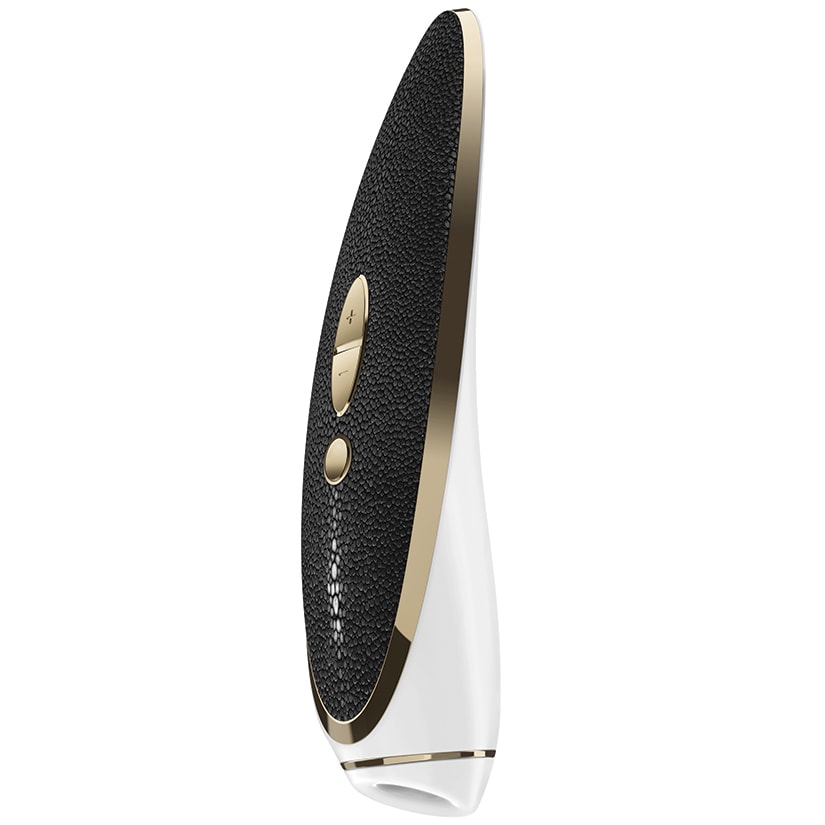 Satisfyer Luxury Haute Couture — Gold & Black Leather