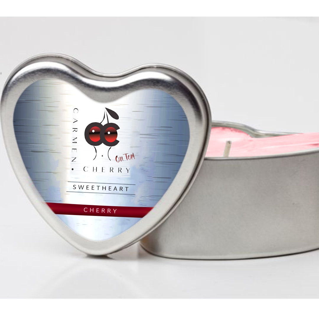 Sweetheart Edible Massage Candle — Cherry